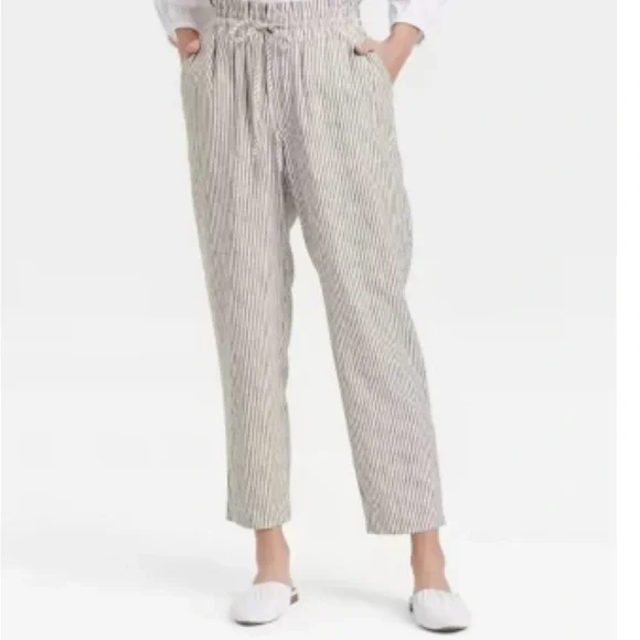 A New Day Paper Bag Linen Pants - Picture 5 of 5